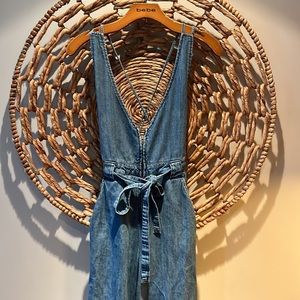 Free People denim jumpsuit size 0